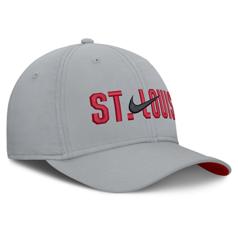 St. Louis Cardinals Nike Primetime Rise Dri-FIT Flex Hat - Gray Hats