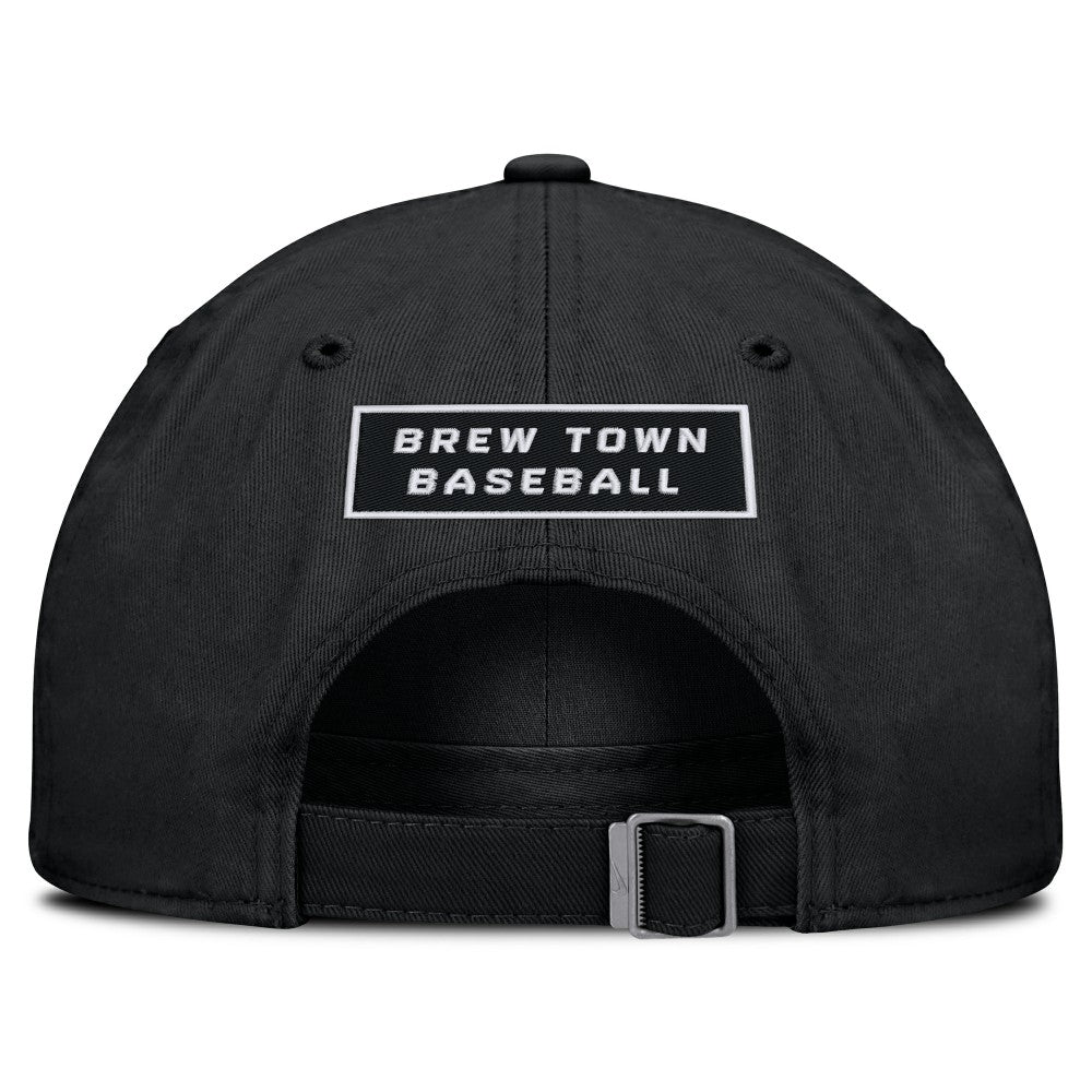 Milwaukee Brewers Nike Primetime Club Adjustable Hat - Black Hats