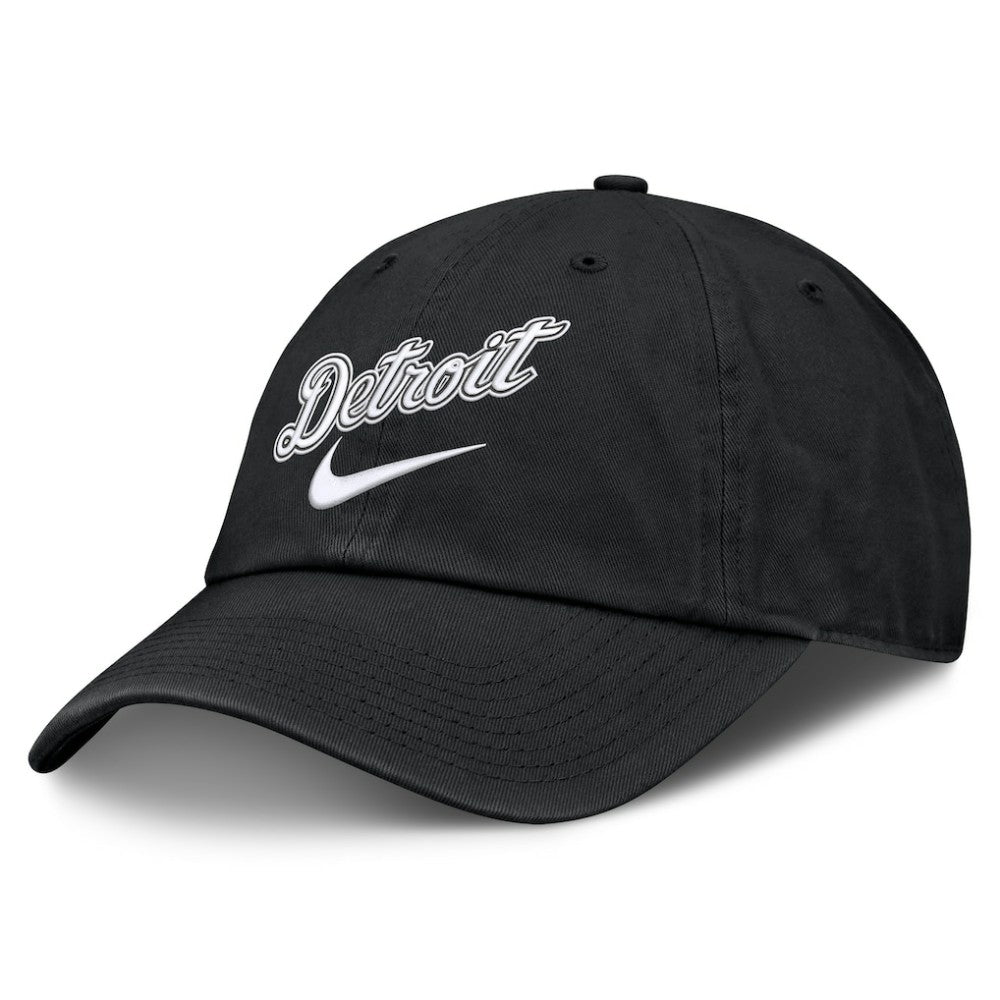 Detroit Tigers Nike Primetime Club Adjustable Hat - Black Hats