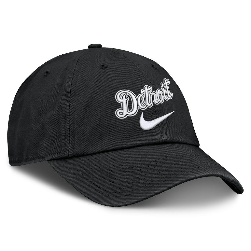 Detroit Tigers Nike Primetime Club Adjustable Hat - Black Hats