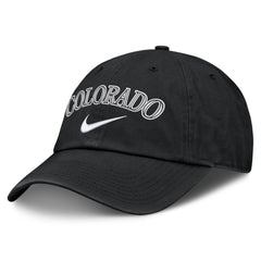 Colorado Rockies Nike Primetime Club Adjustable Hat - Black Hats
