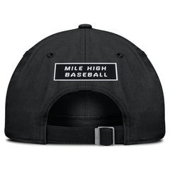 Colorado Rockies Nike Primetime Club Adjustable Hat - Black Hats