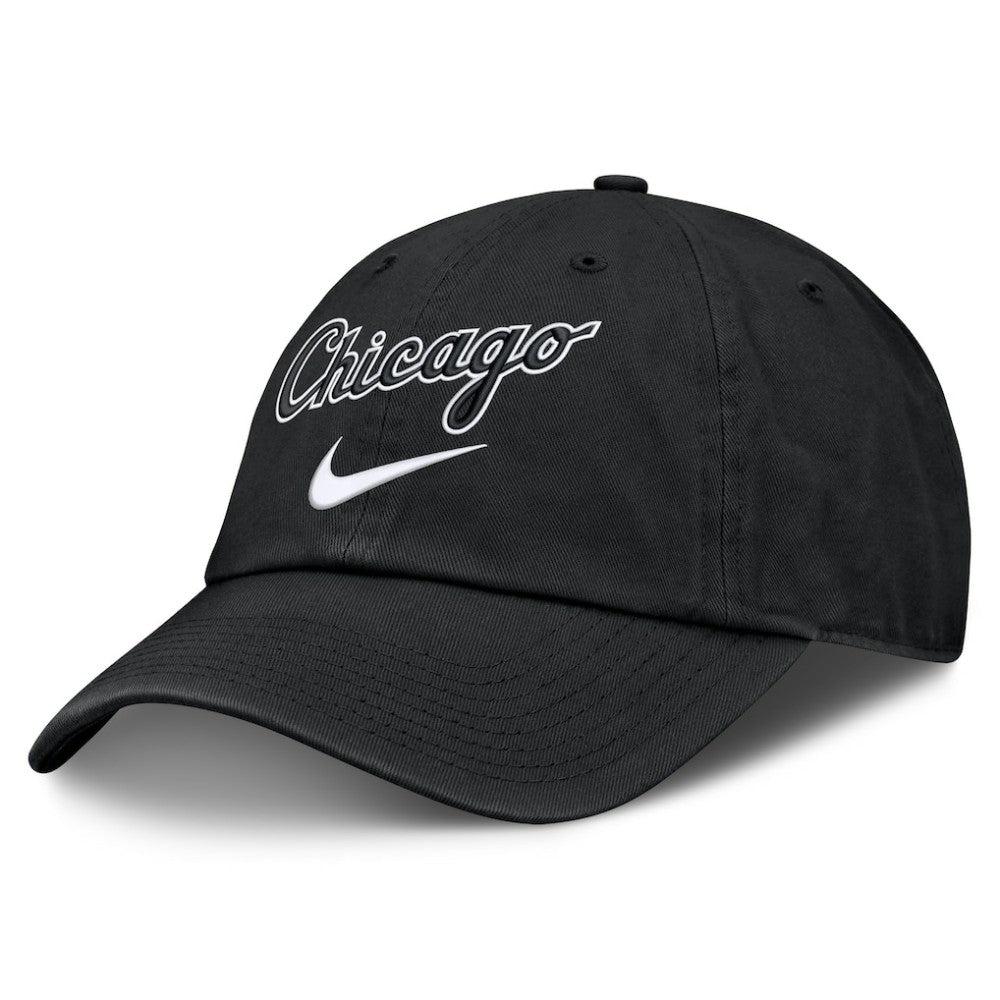 Chicago White Sox Nike Primetime Club Adjustable Hat - Black Hats