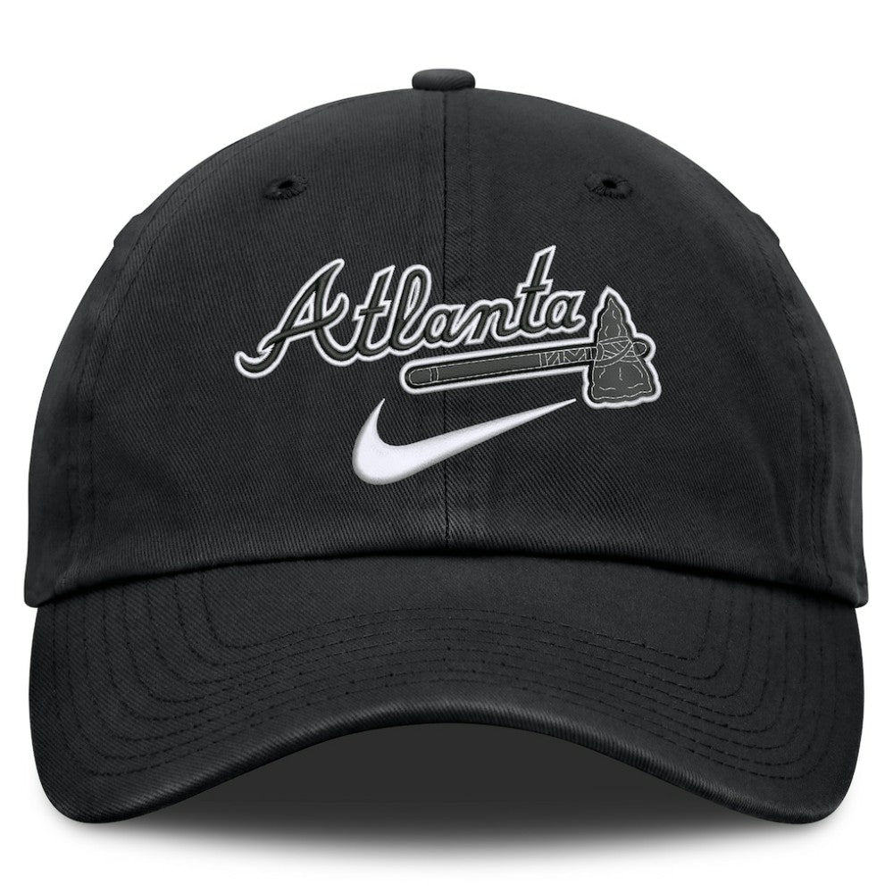 Atlanta Braves Nike Primetime Club Adjustable Hat - Black Hats