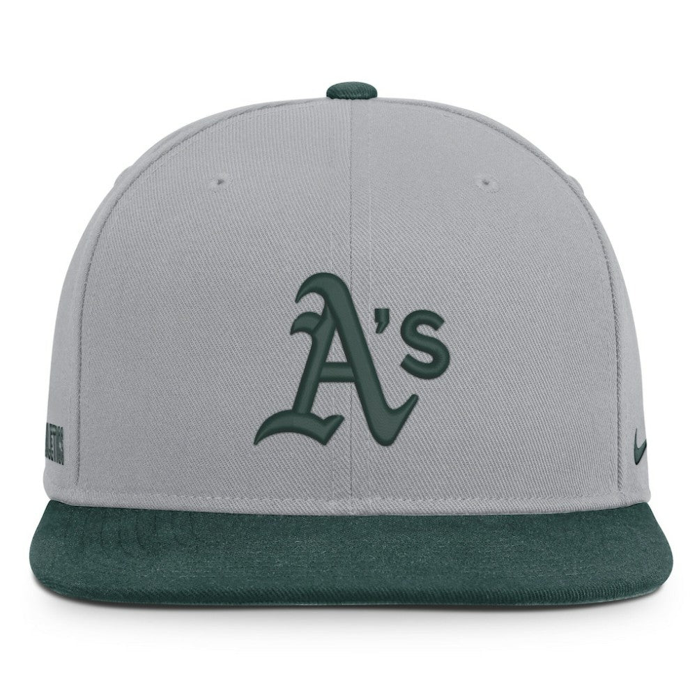 Athletics Nike Primetime Pro Dri-FIT Snapback Hat - Gray/Green Hats