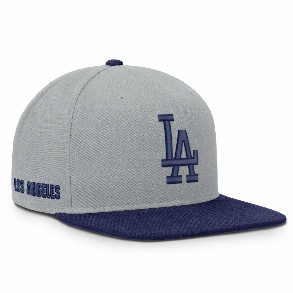 Los Angeles Dodgers Nike Primetime Pro Dri-FIT Snapback Hat - Gray/Royal Hats