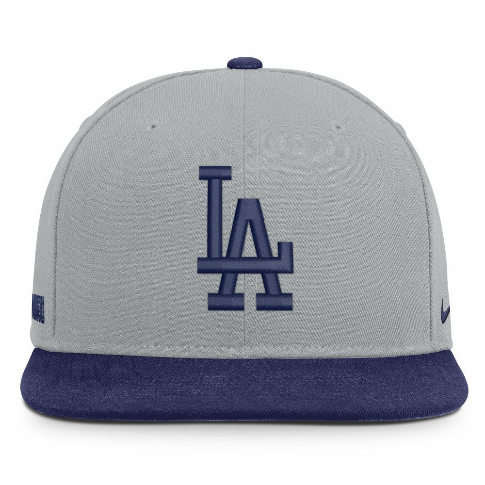 Los Angeles Dodgers Nike Primetime Pro Dri-FIT Snapback Hat - Gray/Royal Hats