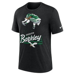 Saquon Barkley Philadelphia Eagles Player Graphic T-Shirt Heather Black