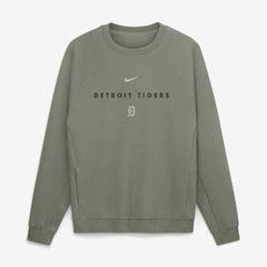 Detroit Tigers Nike Statement Primary Raglan Dri-FIT Sweatshirt - Olive Sweatshirts