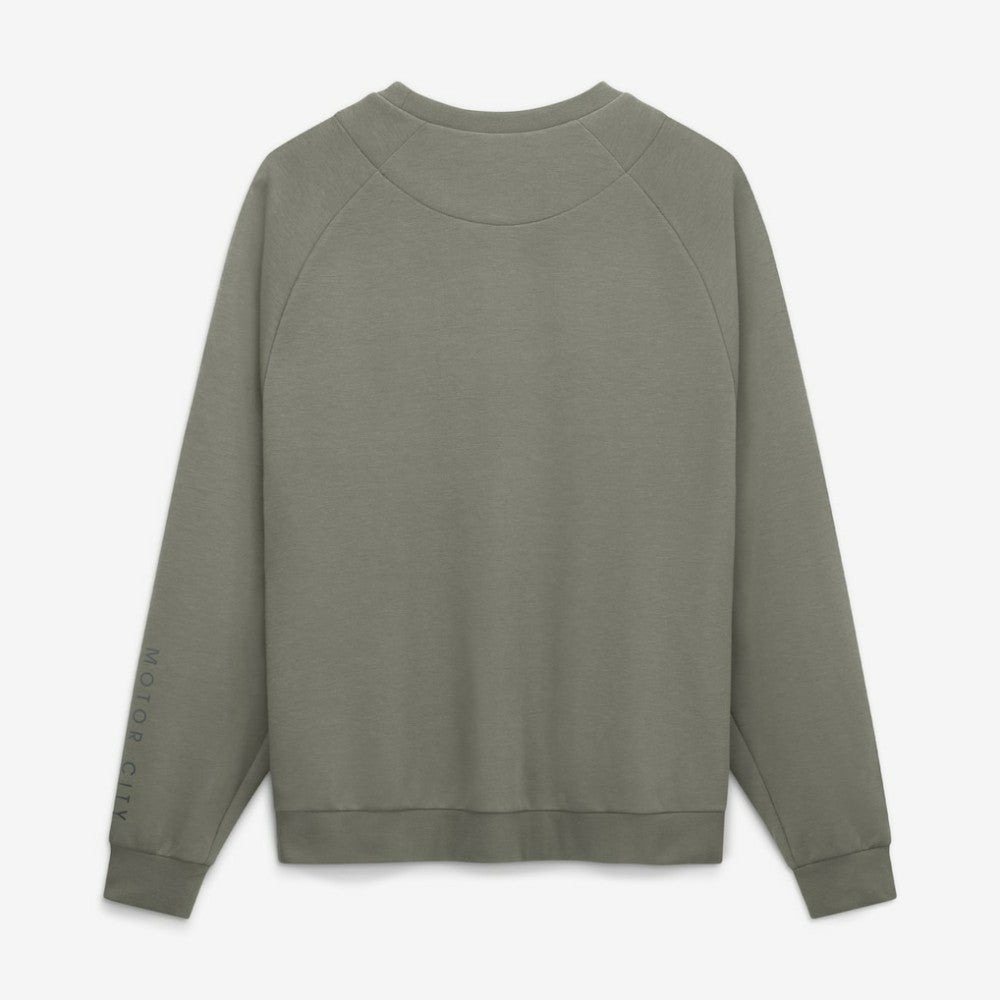 Detroit Tigers Nike Statement Primary Raglan Dri-FIT Sweatshirt - Olive Sweatshirts