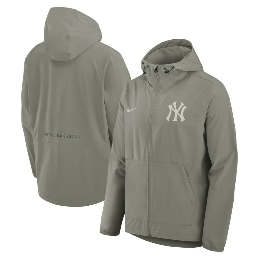New York Yankees Nike Unlimited Packable Full-Zip Hooded Jacket - Olive Jackets
