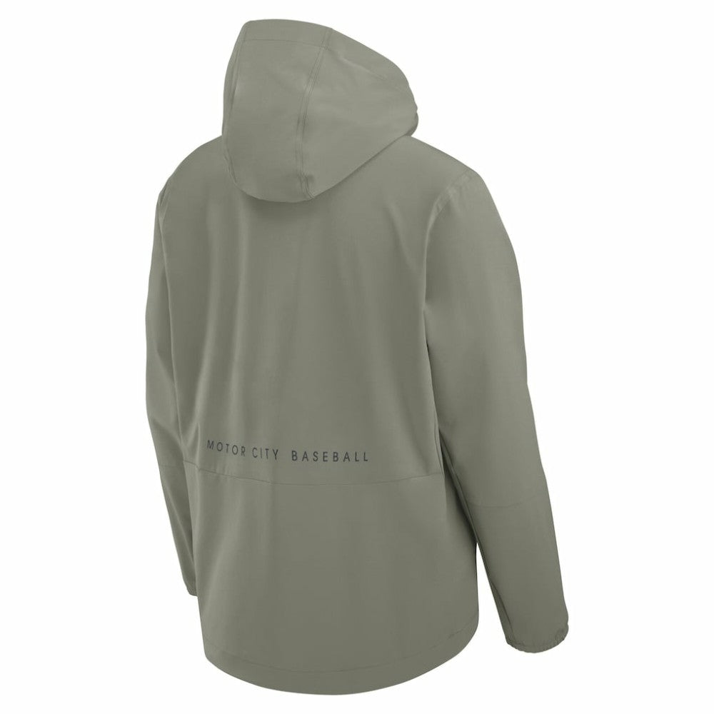 Detroit Tigers Nike Unlimited Packable Full-Zip Hooded Jacket - Olive Jackets