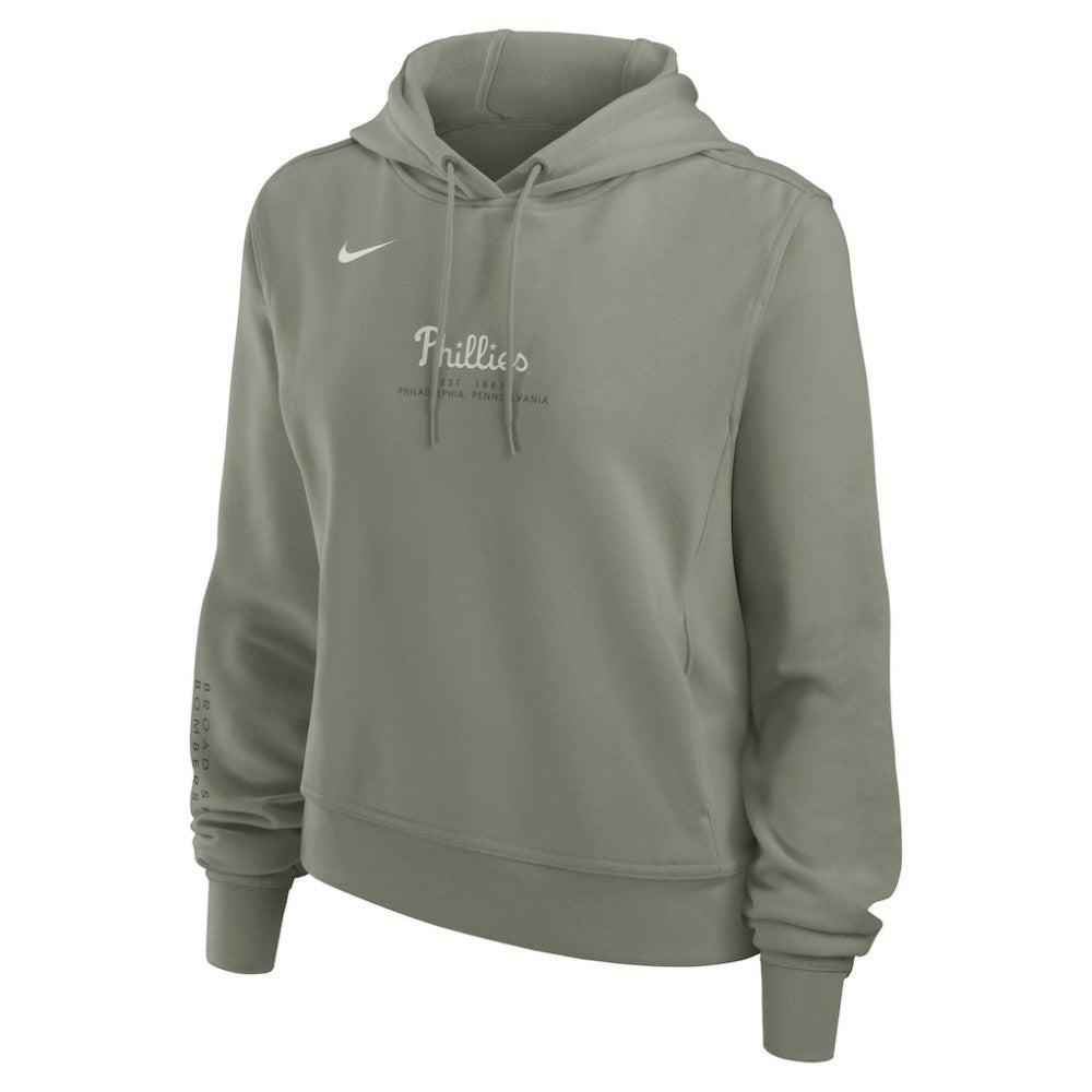 Philadelphia Phillies Nike Women's One Tri-Blend Dri-FIT Hoodie - Olive Hoodies