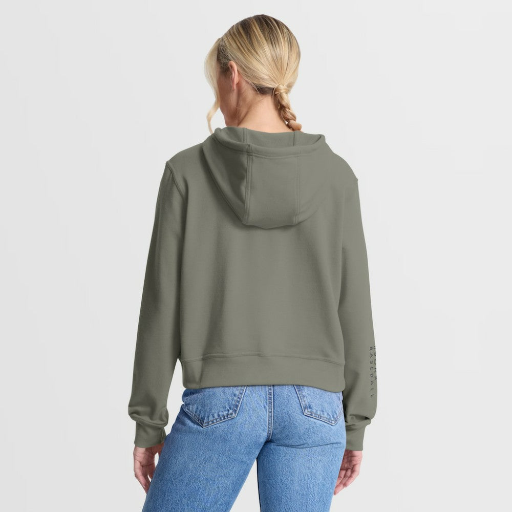 New York Yankees Nike Women's One Tri-Blend Dri-FIT Hoodie - Olive Hoodies