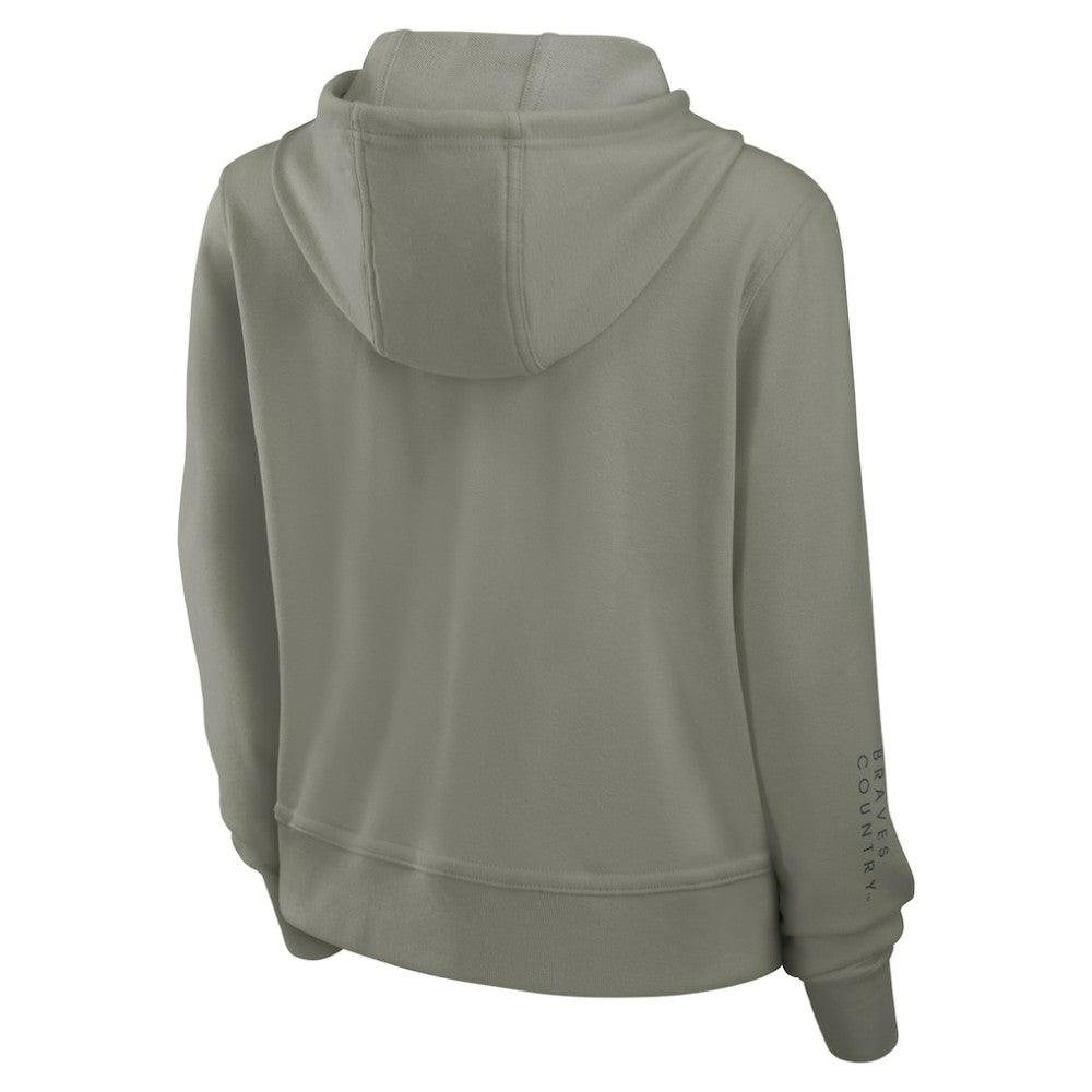 Atlanta Braves Nike Women's One Tri-Blend Dri-FIT Hoodie - Olive Hoodies