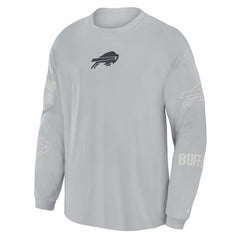 Buffalo Bills Oversized Type Play Long Sleeve T-Shirt Gray