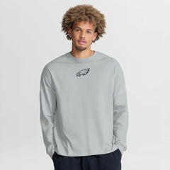 Philadelphia Eagles Oversized Type Play Long Sleeve T-Shirt Gray