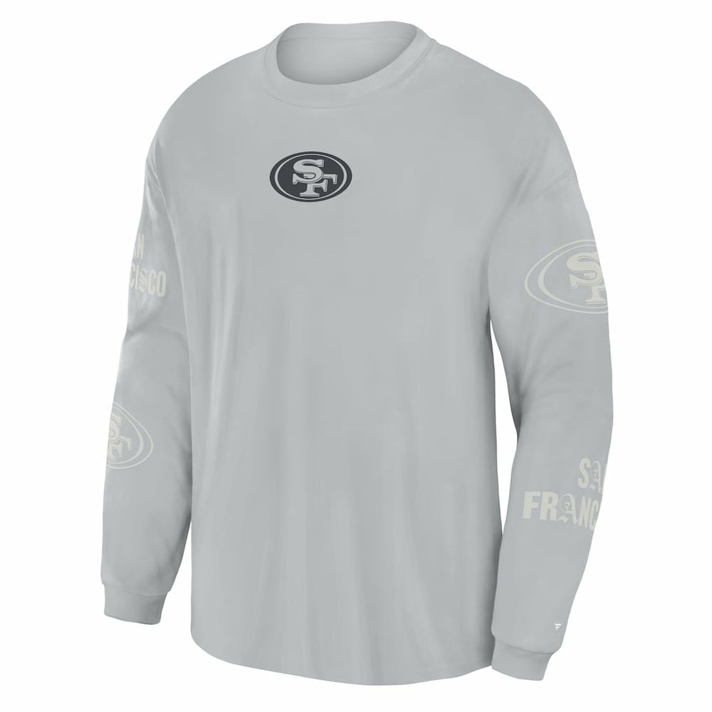 San Francisco 49ers Oversized Type Play Long Sleeve T-Shirt Gray