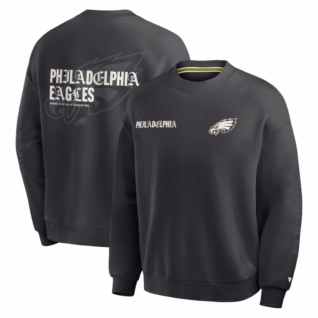Philadelphia Eagles Oversized Type Play Multi Sweatshirt Black