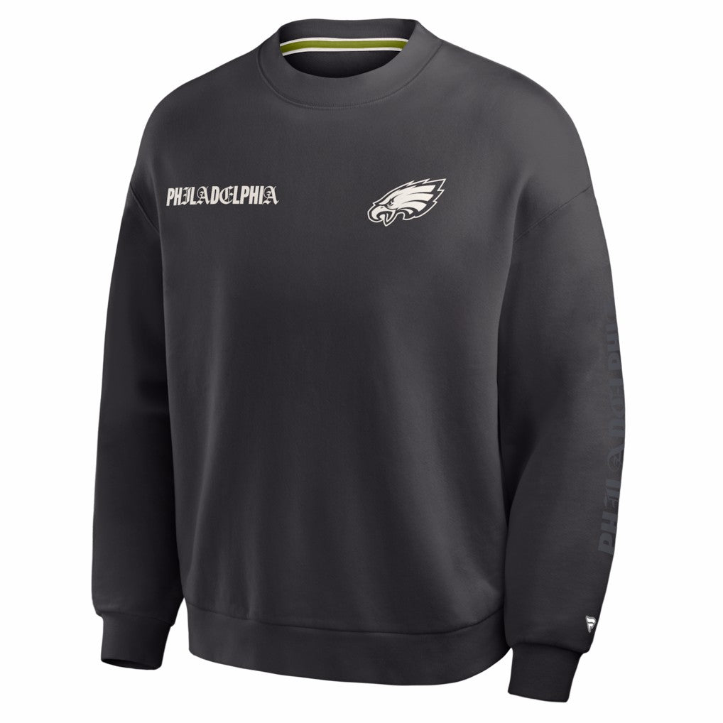 Philadelphia Eagles Oversized Type Play Multi Sweatshirt Black