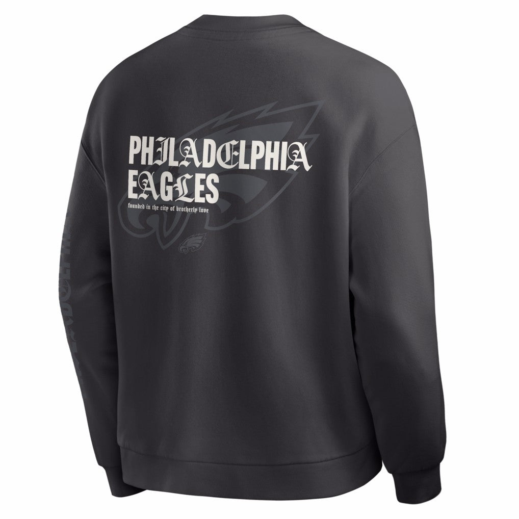 Philadelphia Eagles Oversized Type Play Multi Sweatshirt Black