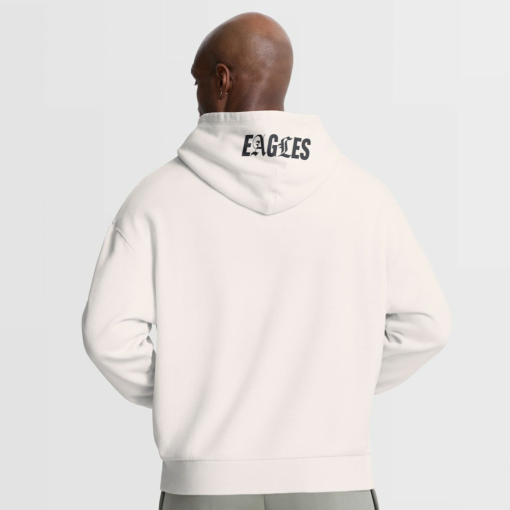 Philadelphia Eagles Oversized Type Play Location Hoodie Cream