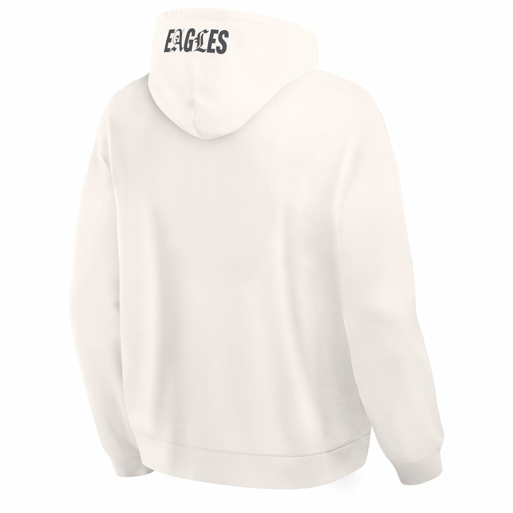 Philadelphia Eagles Oversized Type Play Location Hoodie Cream