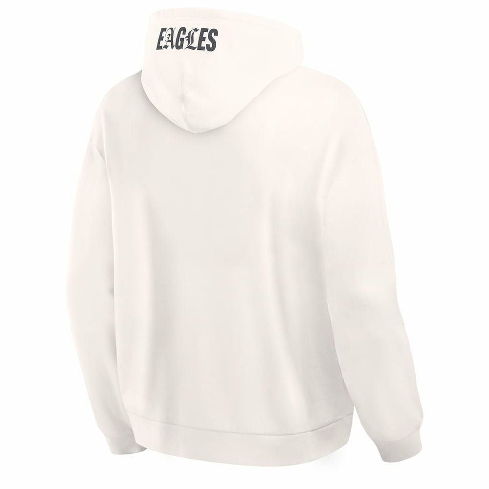 Philadelphia Eagles Oversized Type Play Location Hoodie Cream