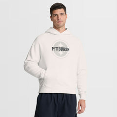 Pittsburgh Steelers Oversized Type Play Location Hoodie Cream