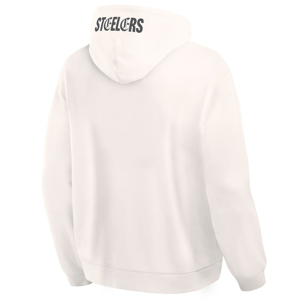 Pittsburgh Steelers Oversized Type Play Location Hoodie Cream