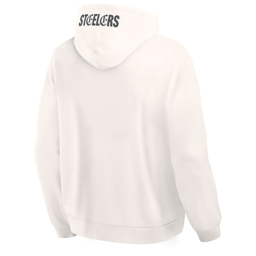 Pittsburgh Steelers Oversized Type Play Location Hoodie Cream