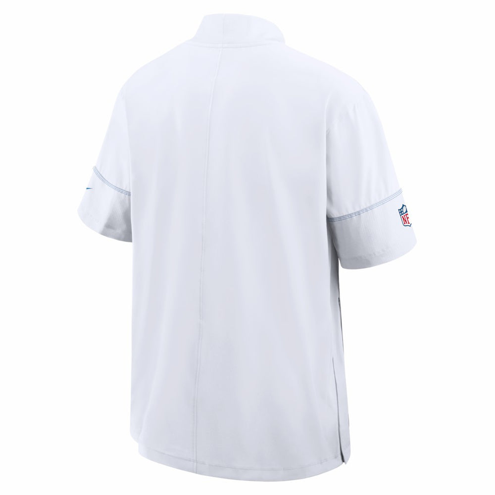 Los Angeles Chargers Sideline Short Sleeve Quarter-Zip Coach Jacket White