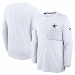 Dallas Cowboys Sideline Coach UV Dri-FIT Long Sleeve Shirt White