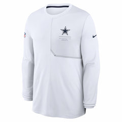 Dallas Cowboys Sideline Coach UV Dri-FIT Long Sleeve Shirt White