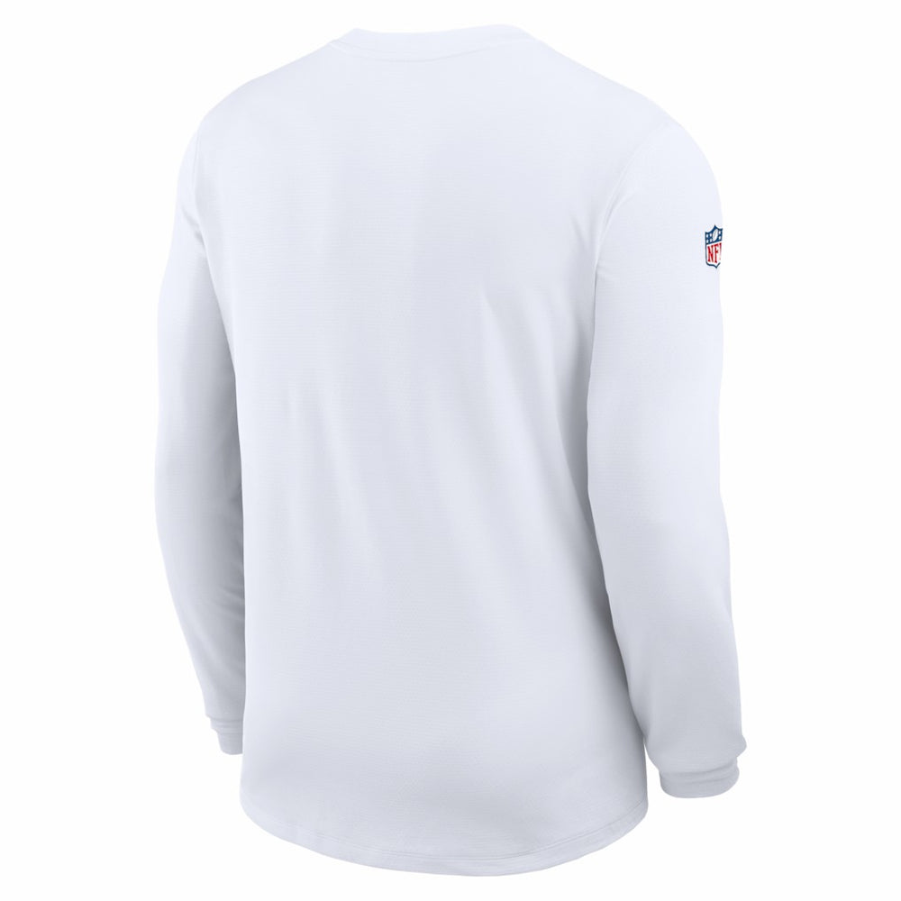 Dallas Cowboys Sideline Coach UV Dri-FIT Long Sleeve Shirt White