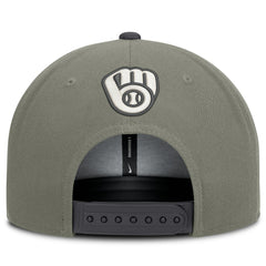 Milwaukee Brewers Nike Pro Dri-FIT Snapback Hat - Olive Hats
