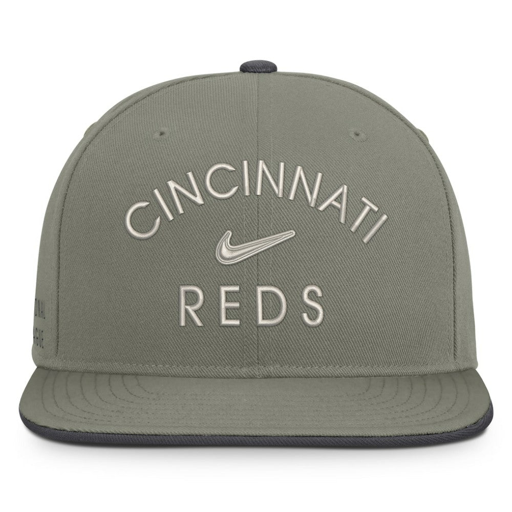 Cincinnati Reds Nike Pro Dri-FIT Snapback Hat - Olive Hats