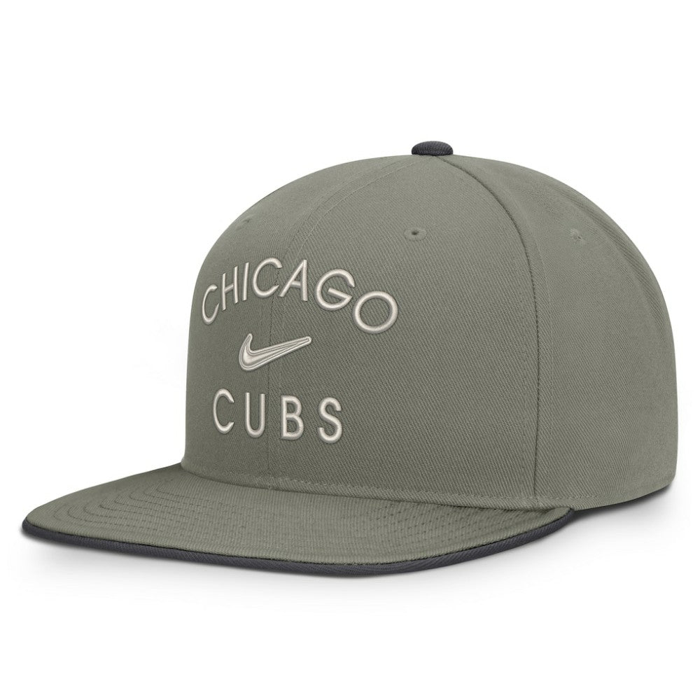 Chicago Cubs Nike Pro Dri-FIT Snapback Hat - Olive Hats