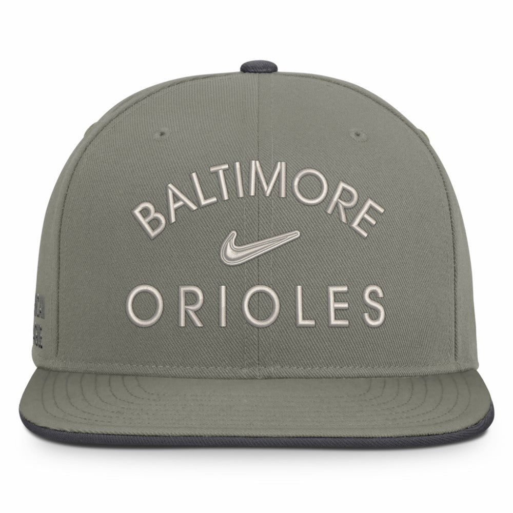 Baltimore Orioles Nike Pro Dri-FIT Snapback Hat - Olive Hats