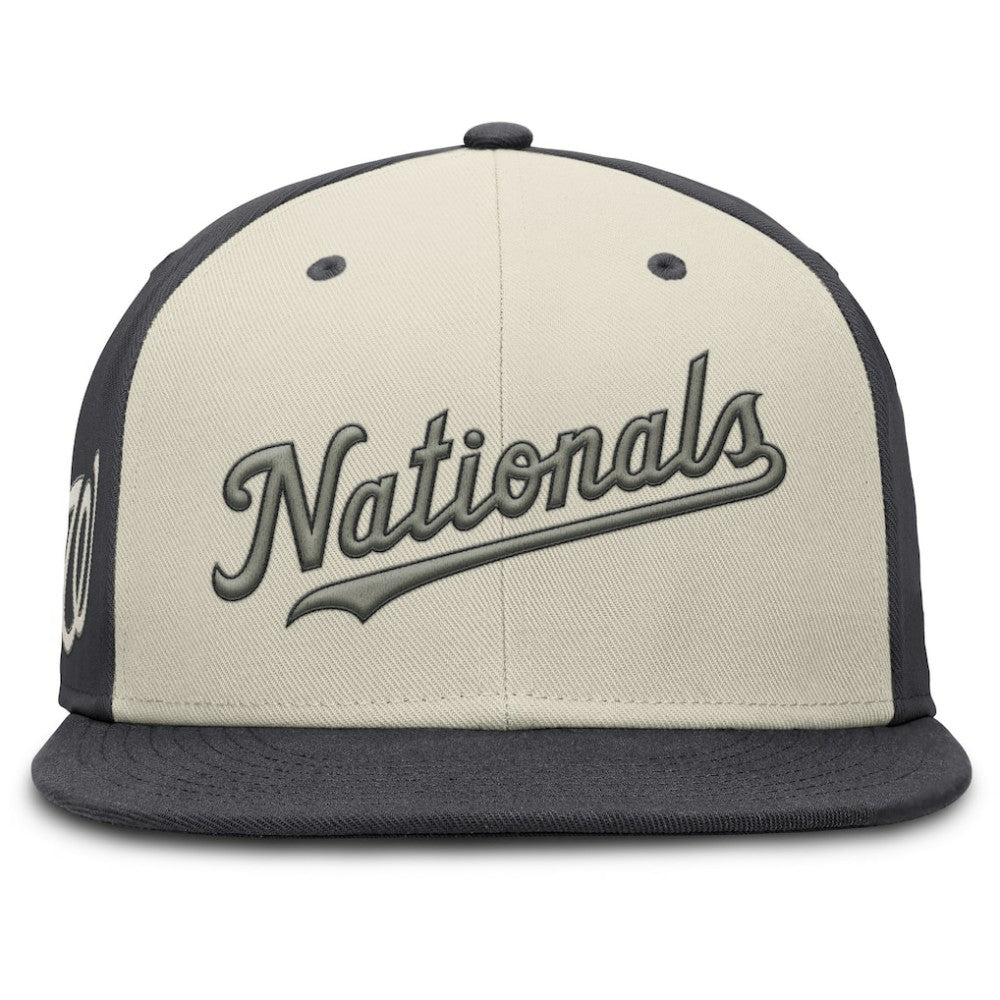 Washington Nationals Nike Dri-FIT True Fitted Hat - Cream Hats