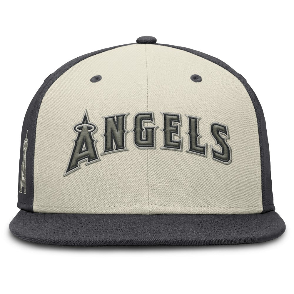 Los Angeles Angels Nike Dri-FIT True Fitted Hat - Cream Hats