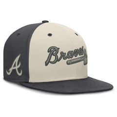 Atlanta Braves Nike Dri-FIT True Fitted Hat - Cream Hats