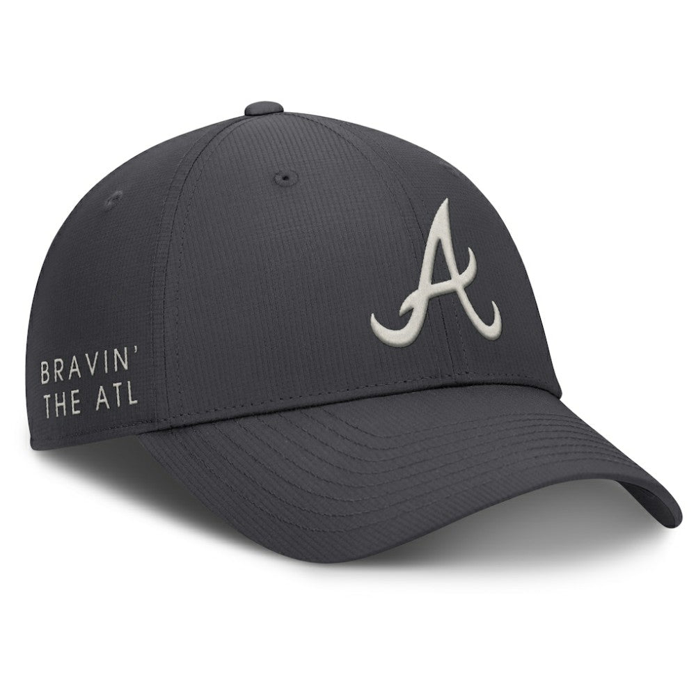 Atlanta Braves Nike Club Dri-FIT Adjustable Hat - Anthracite Hats