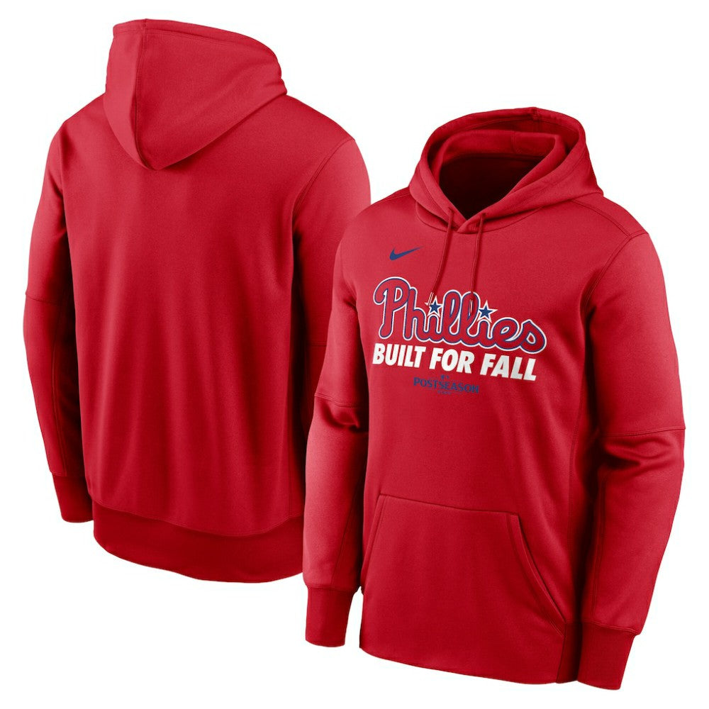 Philadelphia Phillies Nike 2025 MLB Postseason Authentic Collection Therma Fleece Hoodie - Red Hoodies