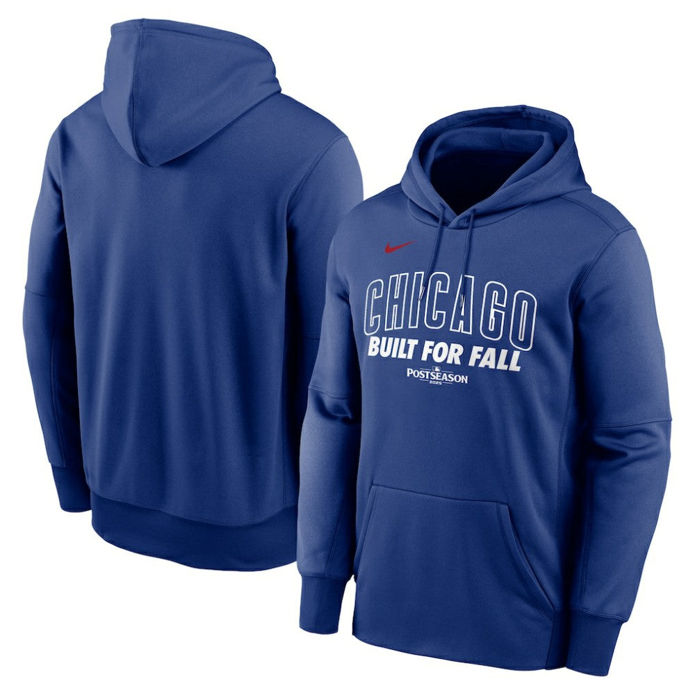 Chicago Cubs Nike 2025 MLB Postseason Authentic Collection Therma Fleece Hoodie - Royal Hoodies