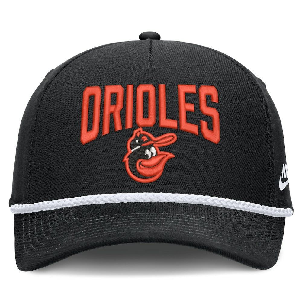 Baltimore Orioles Nike Cooperstown Rise Adjustable Hat - Black Hats