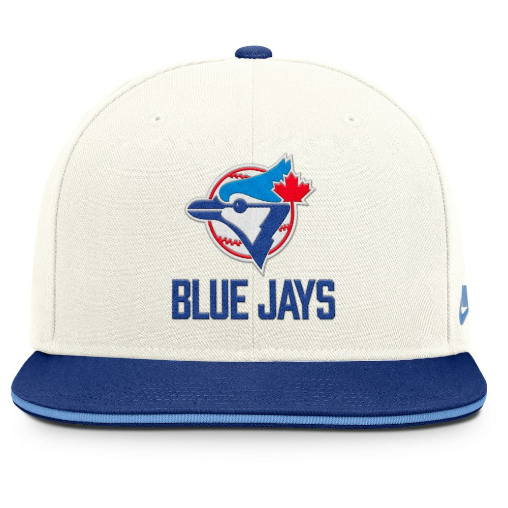 Toronto Blue Jays Nike Cooperstown Pro Dri-FIT Snapback Hat - Cream/Royal Hats