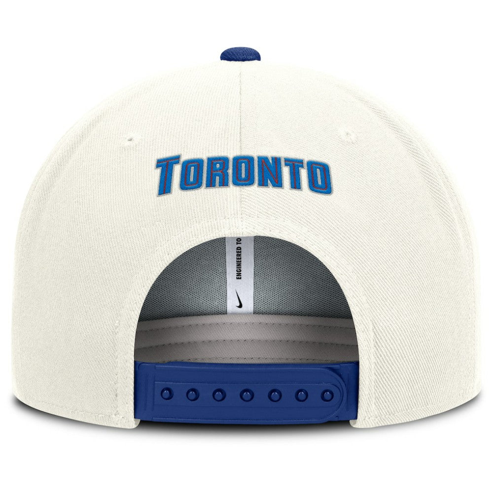 Toronto Blue Jays Nike Cooperstown Pro Dri-FIT Snapback Hat - Cream/Royal Hats