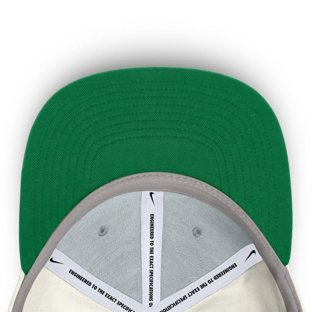 Athletics Nike Cooperstown Pro Dri-FIT Snapback Hat - Cream/Green Hats