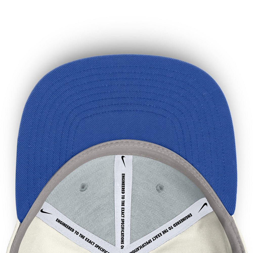Kansas City Royals Nike Cooperstown Pro Dri-FIT Snapback Hat - Cream/Royal Hats